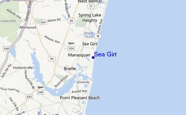 Sea Girt location map