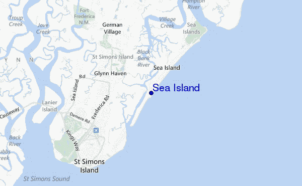 Sea Island location map