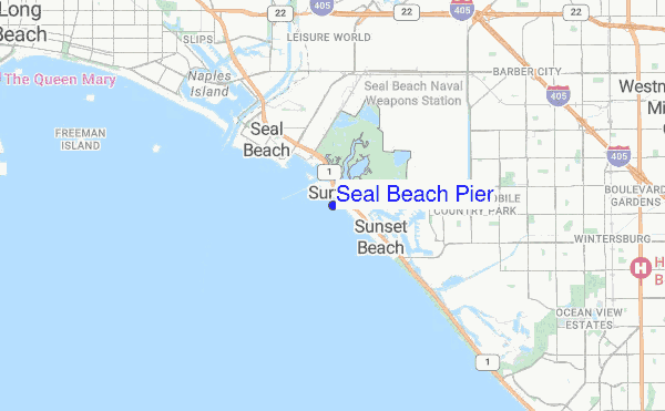 Seal Beach Pier location map