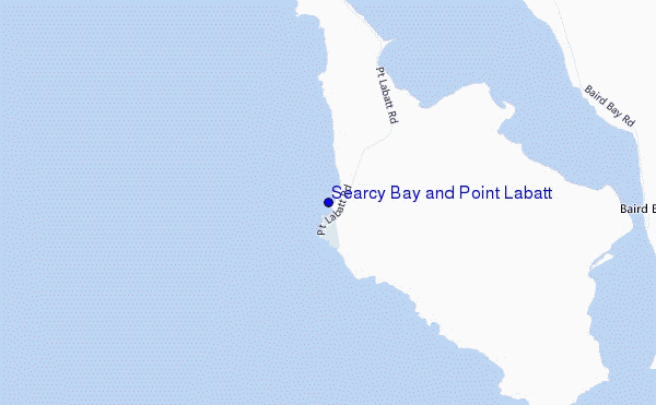 Searcy Bay and Point Labatt location map