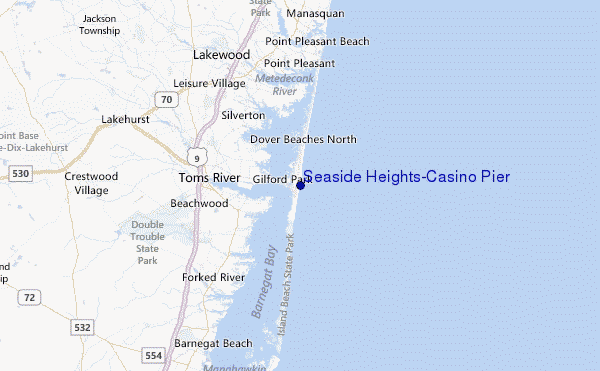 Seaside Heights/Casino Pier Location Map