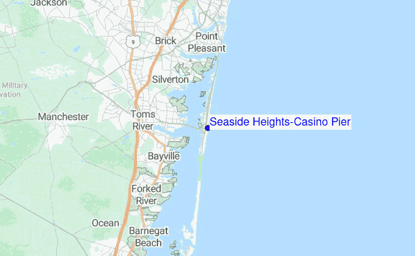 Seaside Heights/Casino Pier Location Map