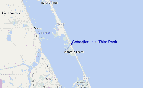 Sebastian Inlet-Third Peak location map