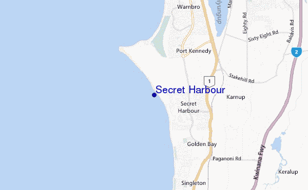 Secret Harbour location map