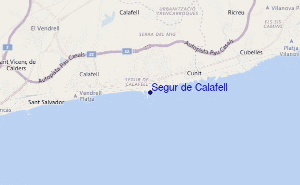 Segur de Calafell location map