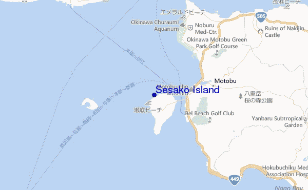 Sesako Island location map