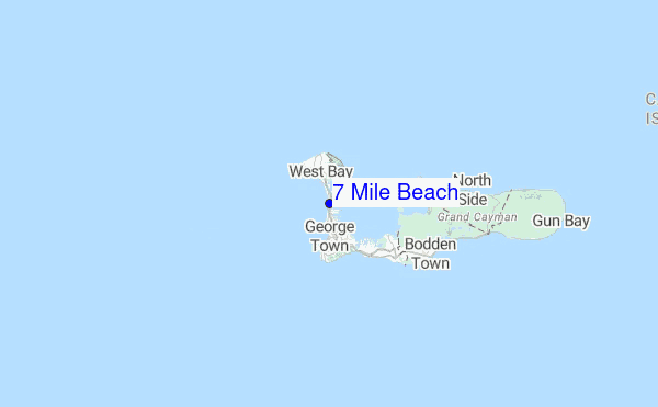 7 Mile Beach Surf Forecast And Reports Grand Cayman 7 Mile Beach Regional Map Local