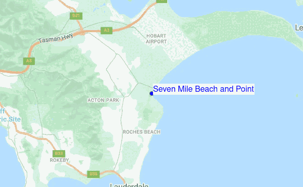 Seven Mile Beach and Point location map