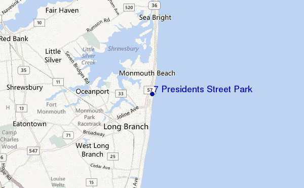 7 Presidents Street Park location map