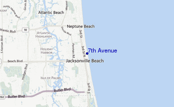 7th Avenue location map