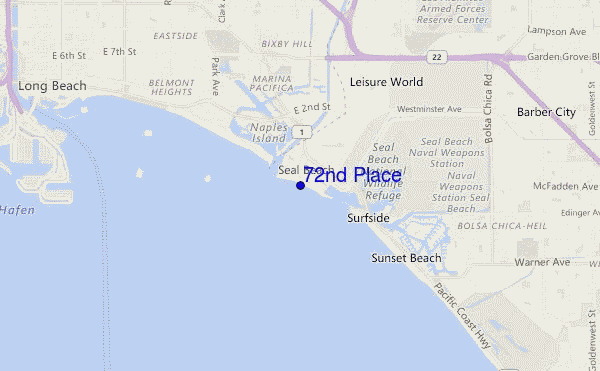 72nd Place location map