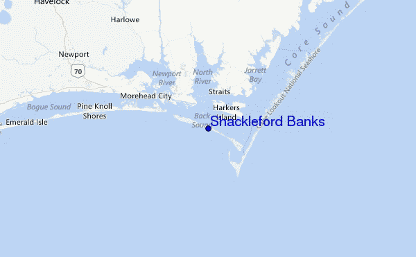 Shackleford Banks Location Map