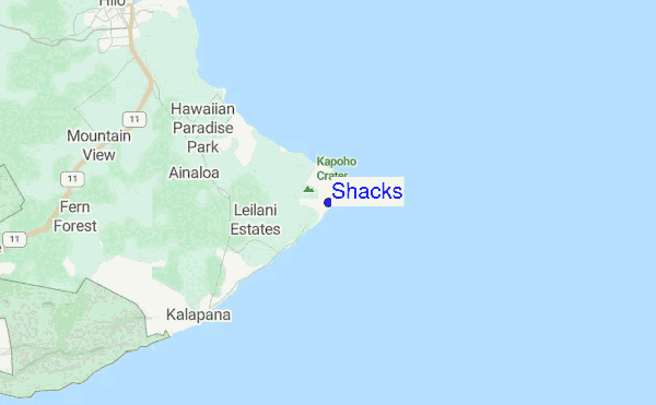 Shacks Location Map
