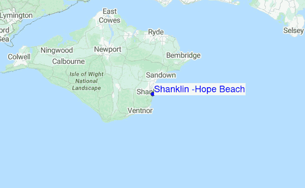 Shanklin (Hope Beach) Location Map
