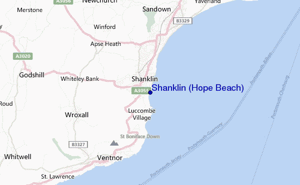 Shanklin (Hope Beach) location map