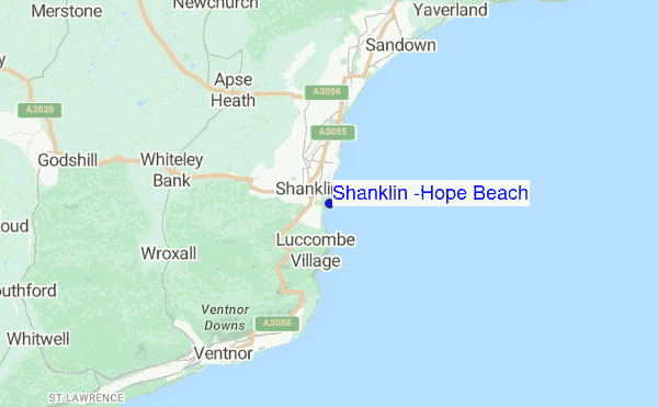 Shanklin (Hope Beach) location map