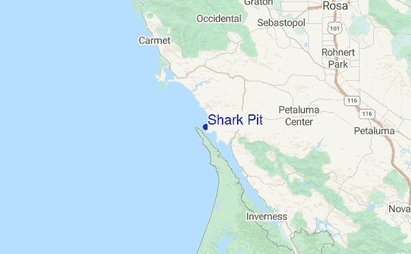 Shark Pit Location Map
