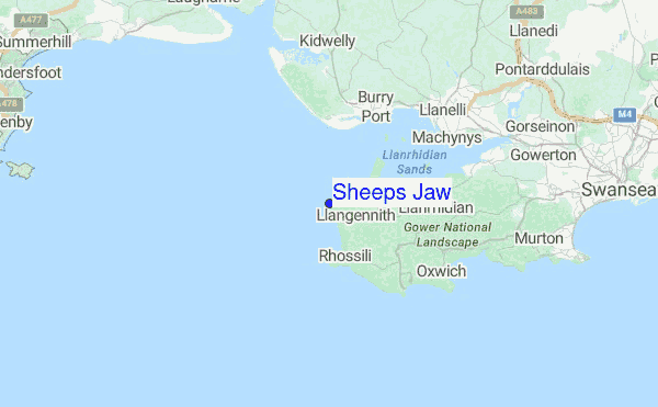 Sheeps Jaw Location Map