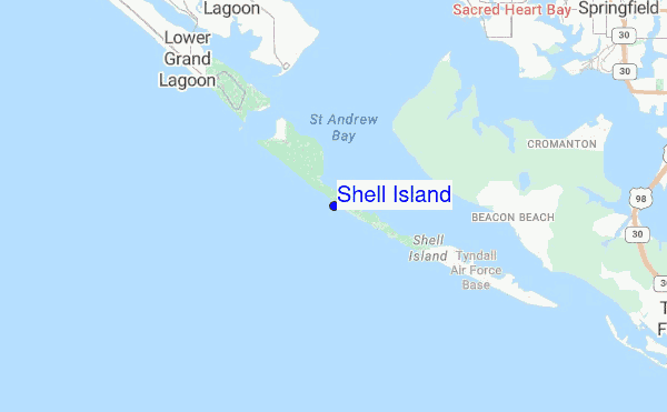 Shell Island location map