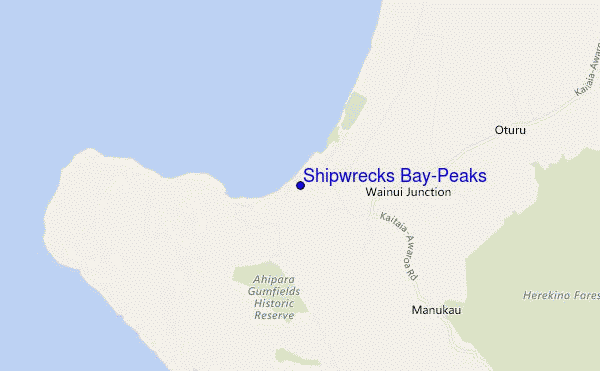 Shipwrecks Bay-Peaks location map