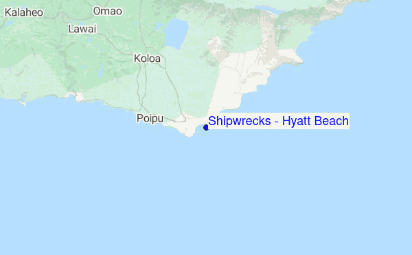 Shipwrecks - Hyatt Beach location map