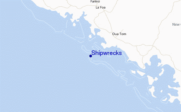 Shipwrecks Location Map