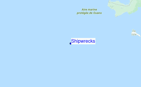 Shipwrecks location map