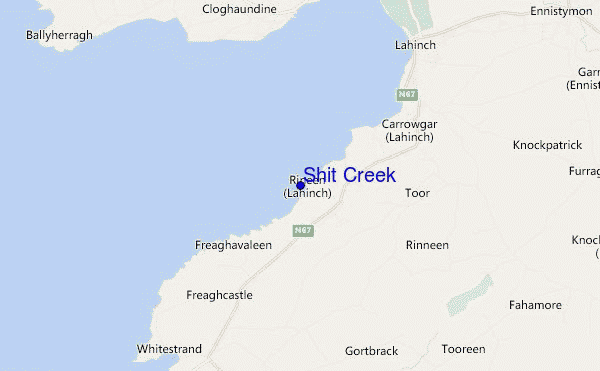 Shit Creek location map
