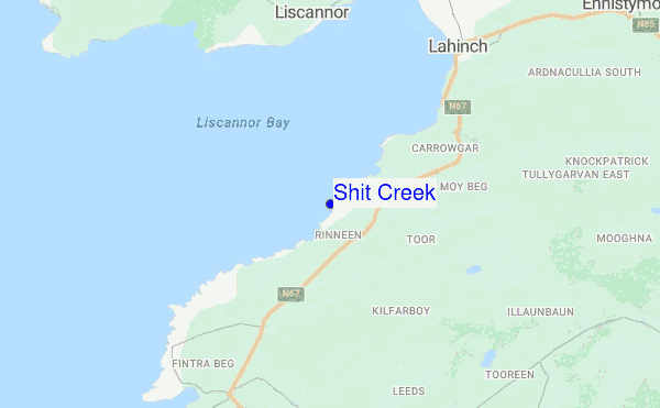 Shit Creek location map