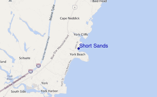 Short Sands location map