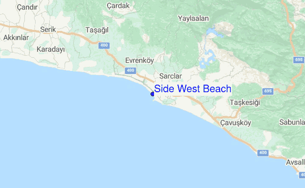 Side West Beach Location Map