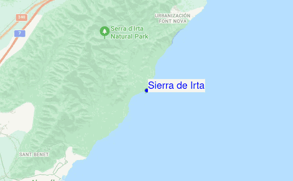 Sierra de Irta location map