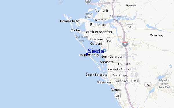 Siesta Location Map
