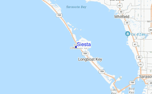 Siesta location map