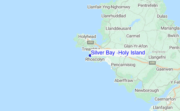 Silver Bay (Holy Island) Location Map