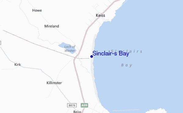 Sinclair's Bay location map