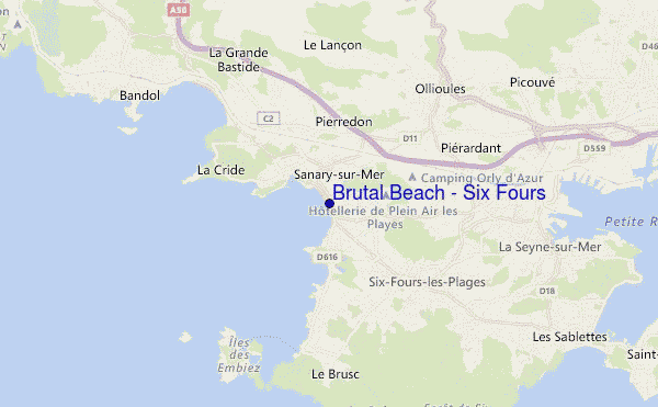 Brutal Beach - Six Fours location map