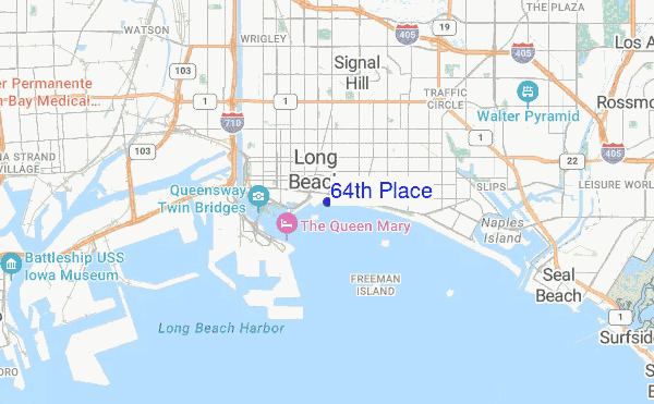 64th Place location map