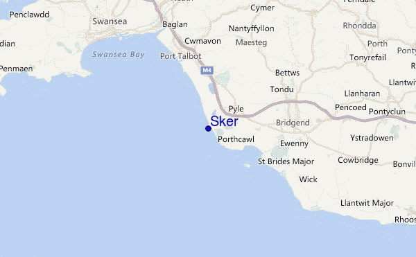 Sker Location Map
