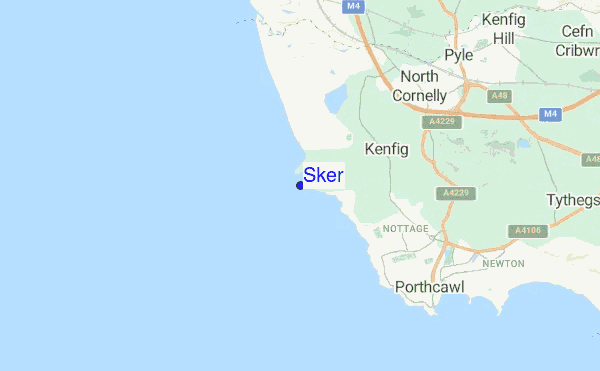 Sker location map