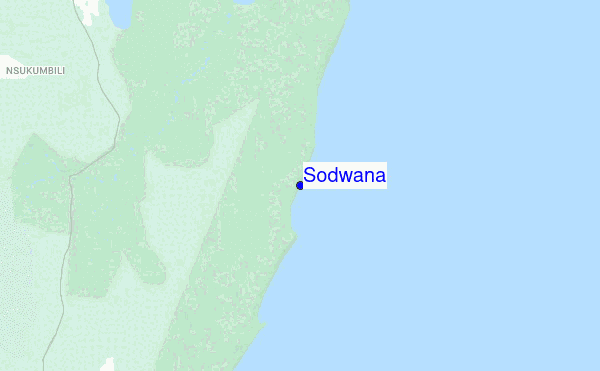 Sodwana location map