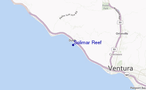 Solimar Reef location map
