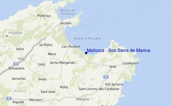 Mallorca - Son Serra de Marina Location Map