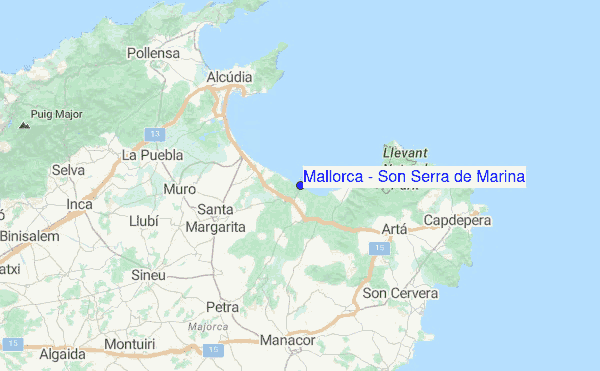 Mallorca - Son Serra de Marina Location Map
