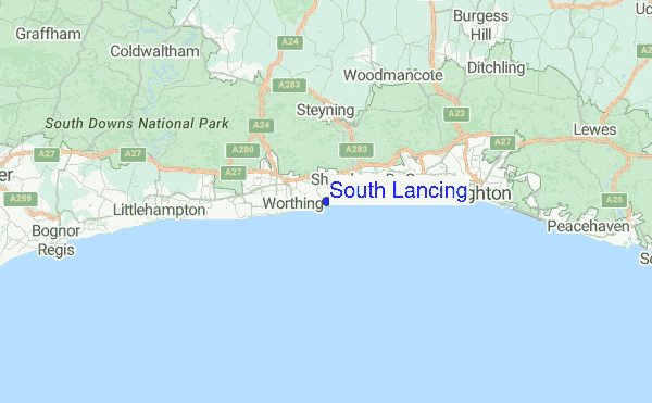 South Lancing Location Map