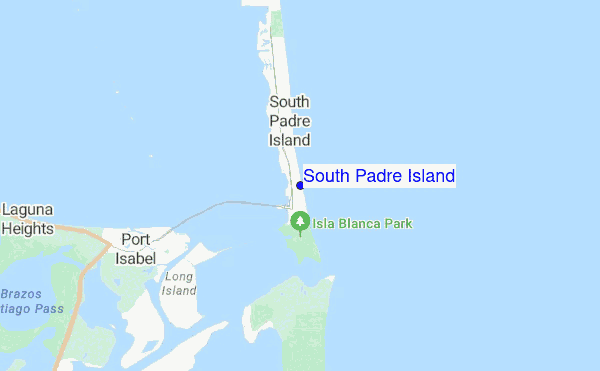 South Padre Island location map