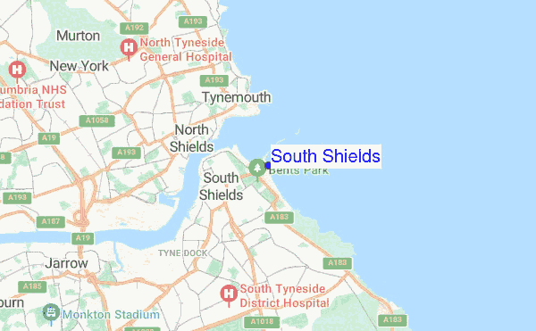 South Shields location map