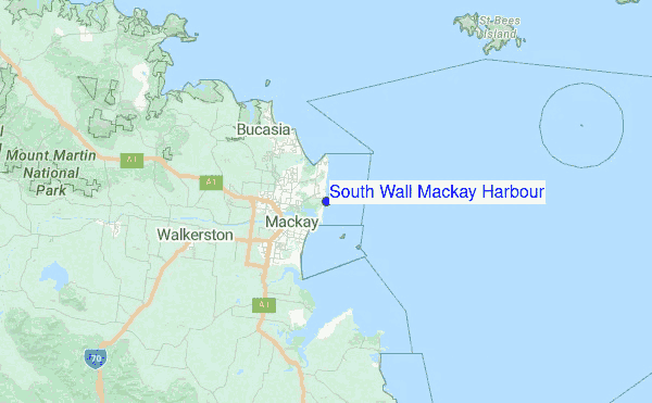 South Wall Mackay Harbour Location Map