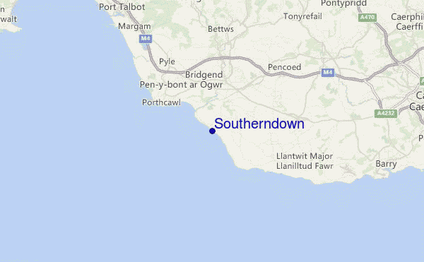 Southerndown Location Map