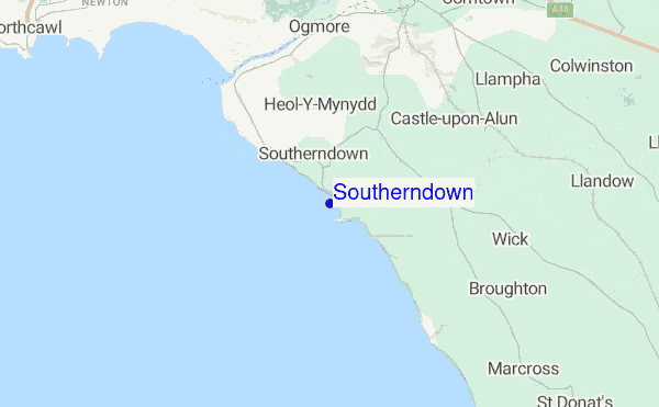 Southerndown location map